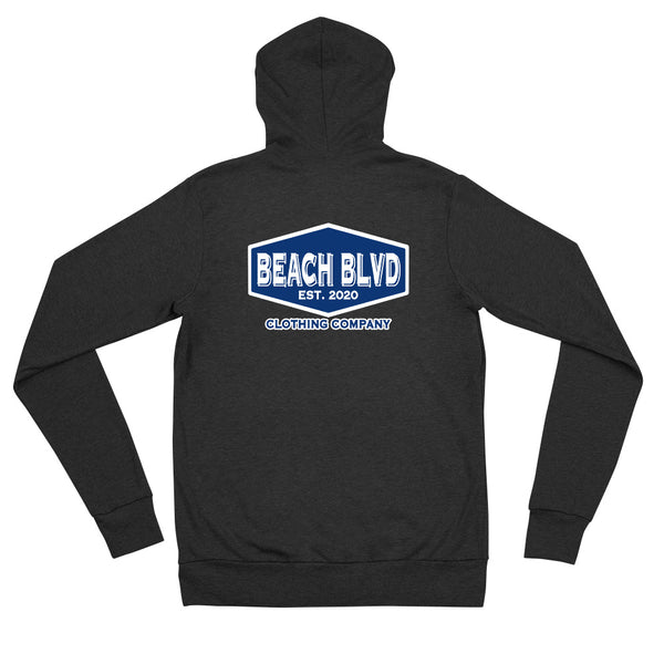 BEACH BLVD HexLogo Zip Hoodie Charcoal