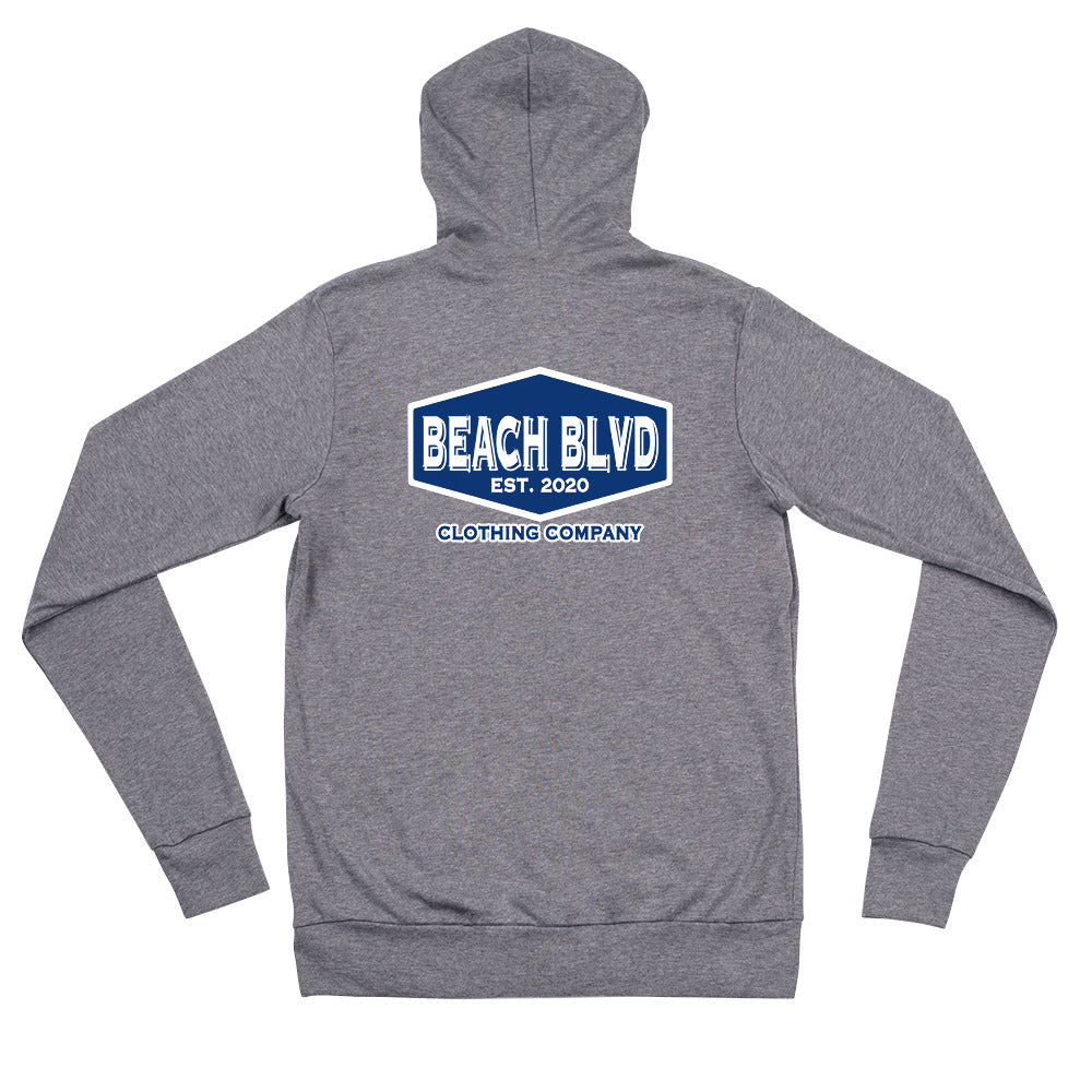 BEACH BLVD Hex Logo Zip Hoodie Grey – BEACH BLVD Clothing Company